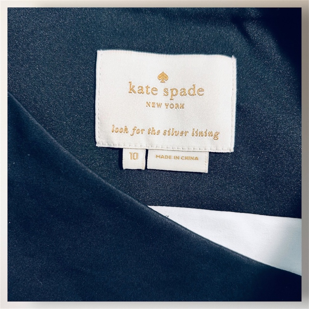 Kate Spade Adette Fit Flare Dress 10 Black White Cocktail Spring Wedding Guest - Picture 6 of 10